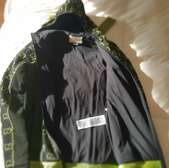 New. Men's / unisex Gucci tubular jersey zip up hoodie jacket - Picture 4 of 7